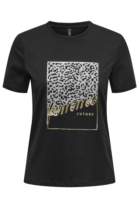 Only onltanya life reg s/s leo print top